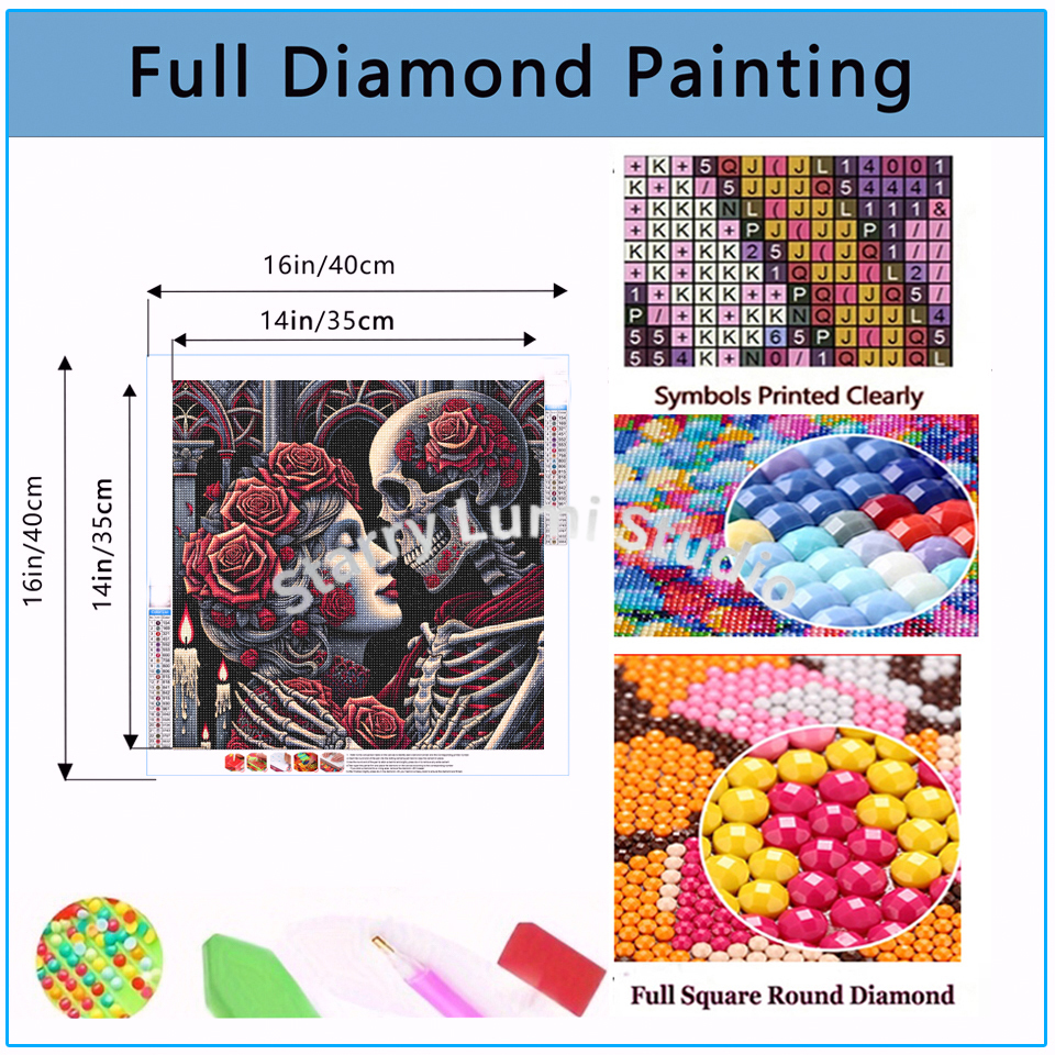 5D Diamond Painting Gothic Lad - огляд і ціна Embroidery Red