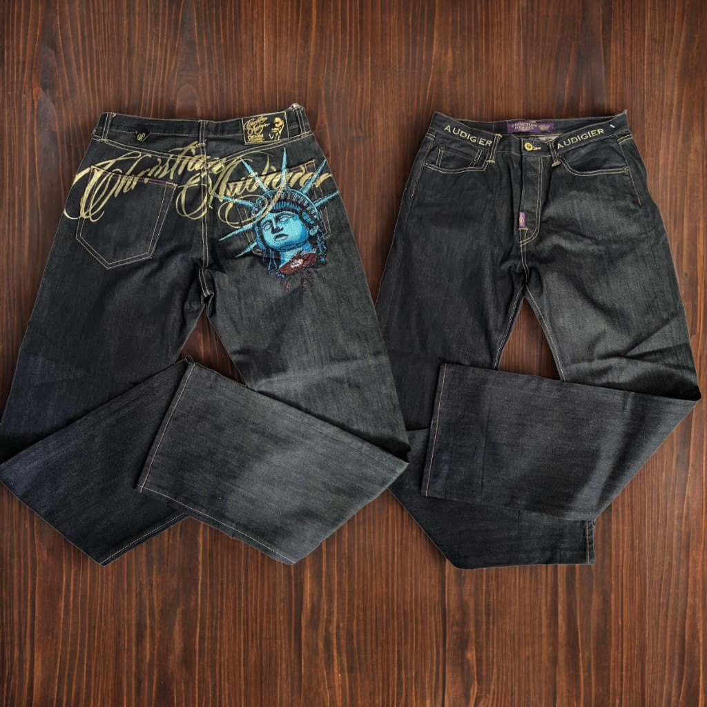 Vintage 90s Gothic Y2k liberty - огляд і ціна Embroidery Jeans Sakura