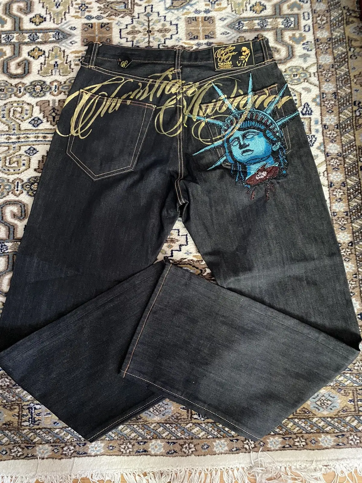Vintage 90s Gothic Y2k liberty - огляд і ціна Embroidery Jeans Sakura