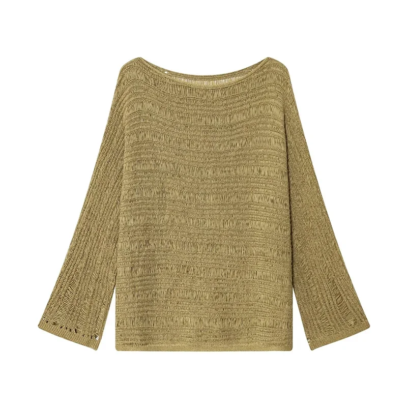Vintage Boat Neck Knit Sweater - огляд і ціна Embroidery A