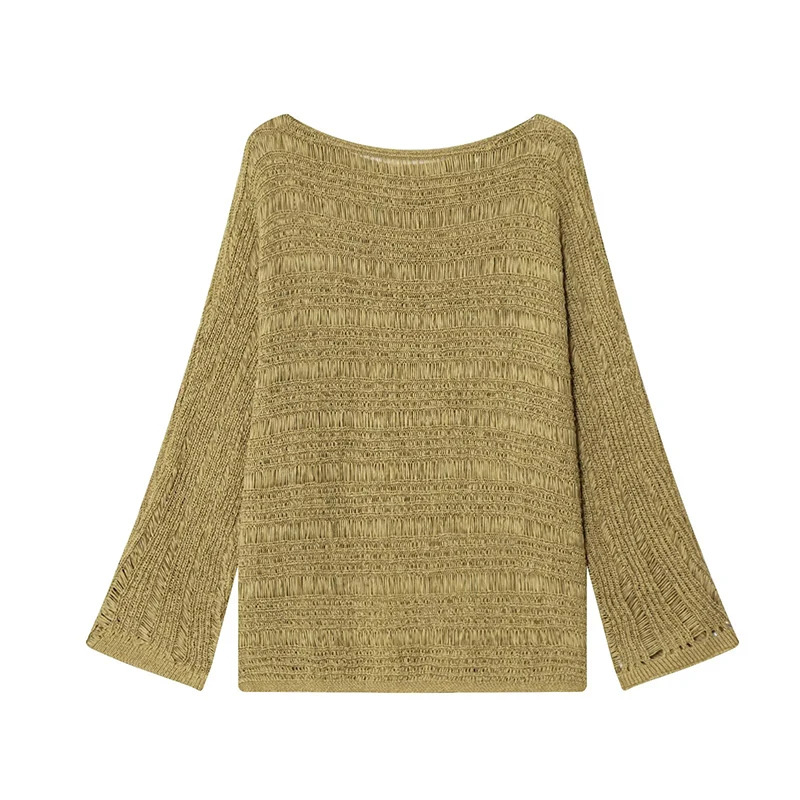Vintage Boat Neck Knit Sweater - огляд і ціна Embroidery A