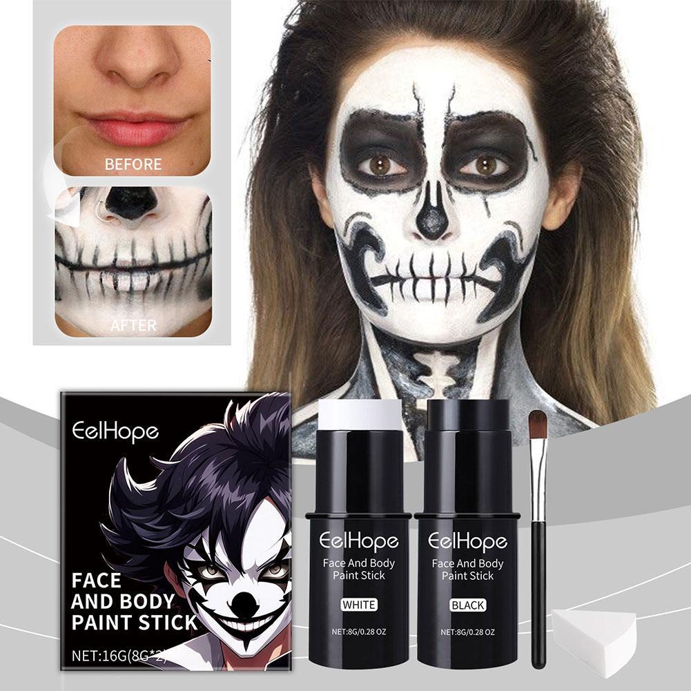 Black White Face Body Paint Ki - огляд і ціна Embroidery Art Painting