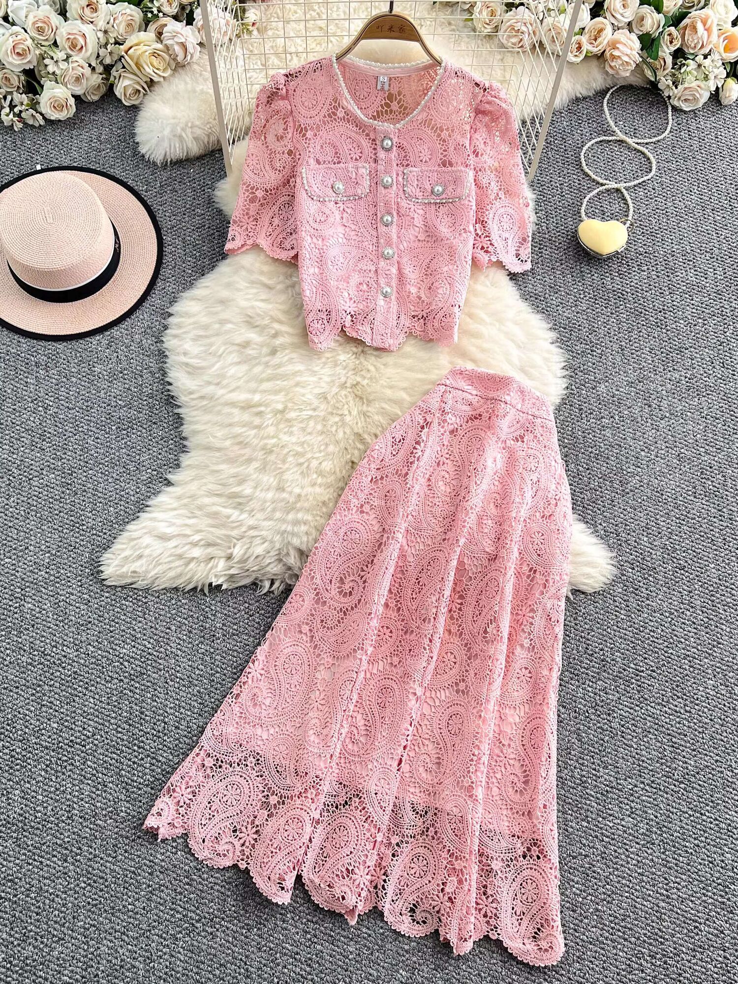 Elegant Pearl Long Dress Suits - огляд і ціна Embroidery In The Piece
