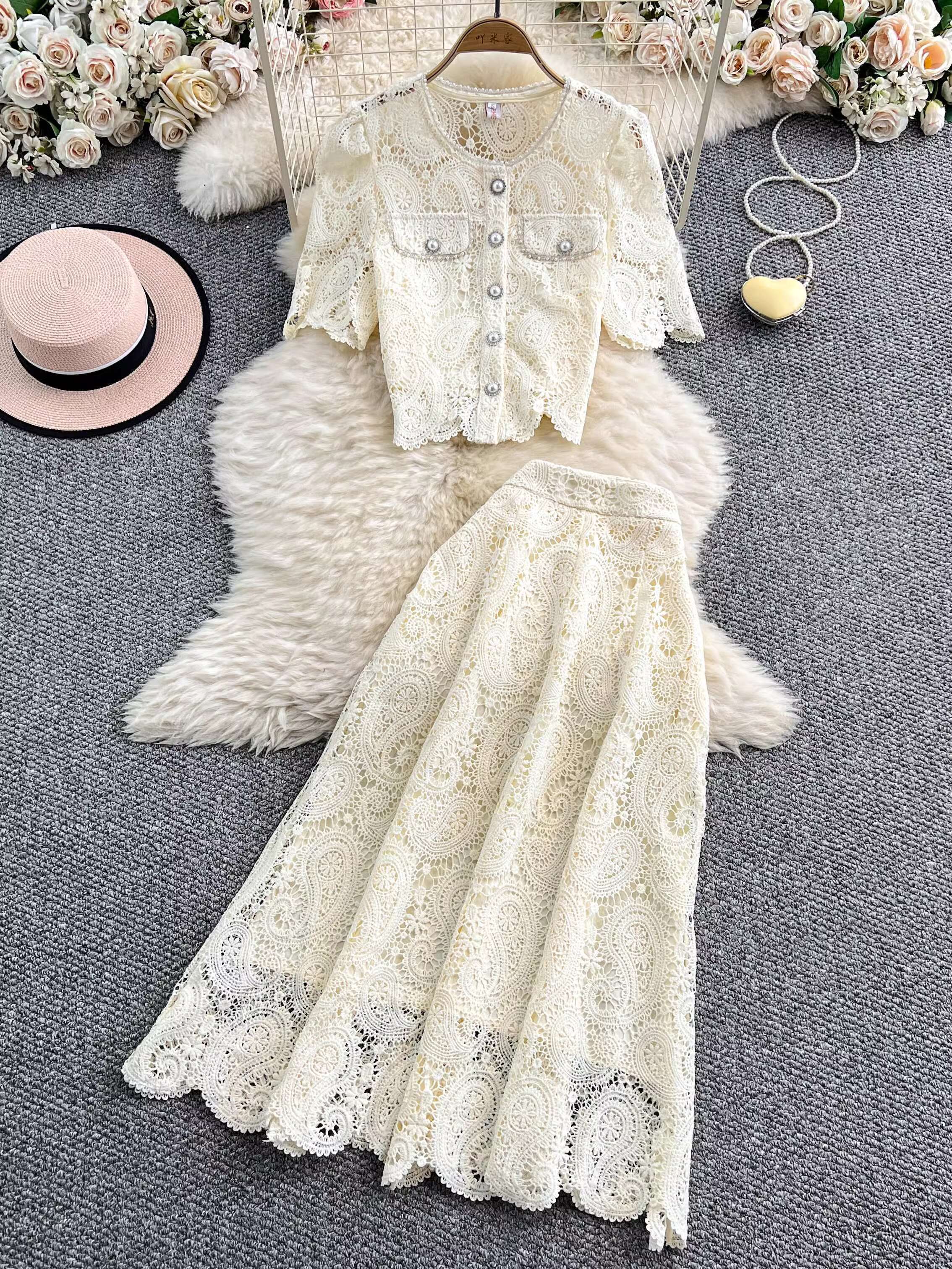 Elegant Pearl Long Dress Suits - огляд і ціна Embroidery In The Piece