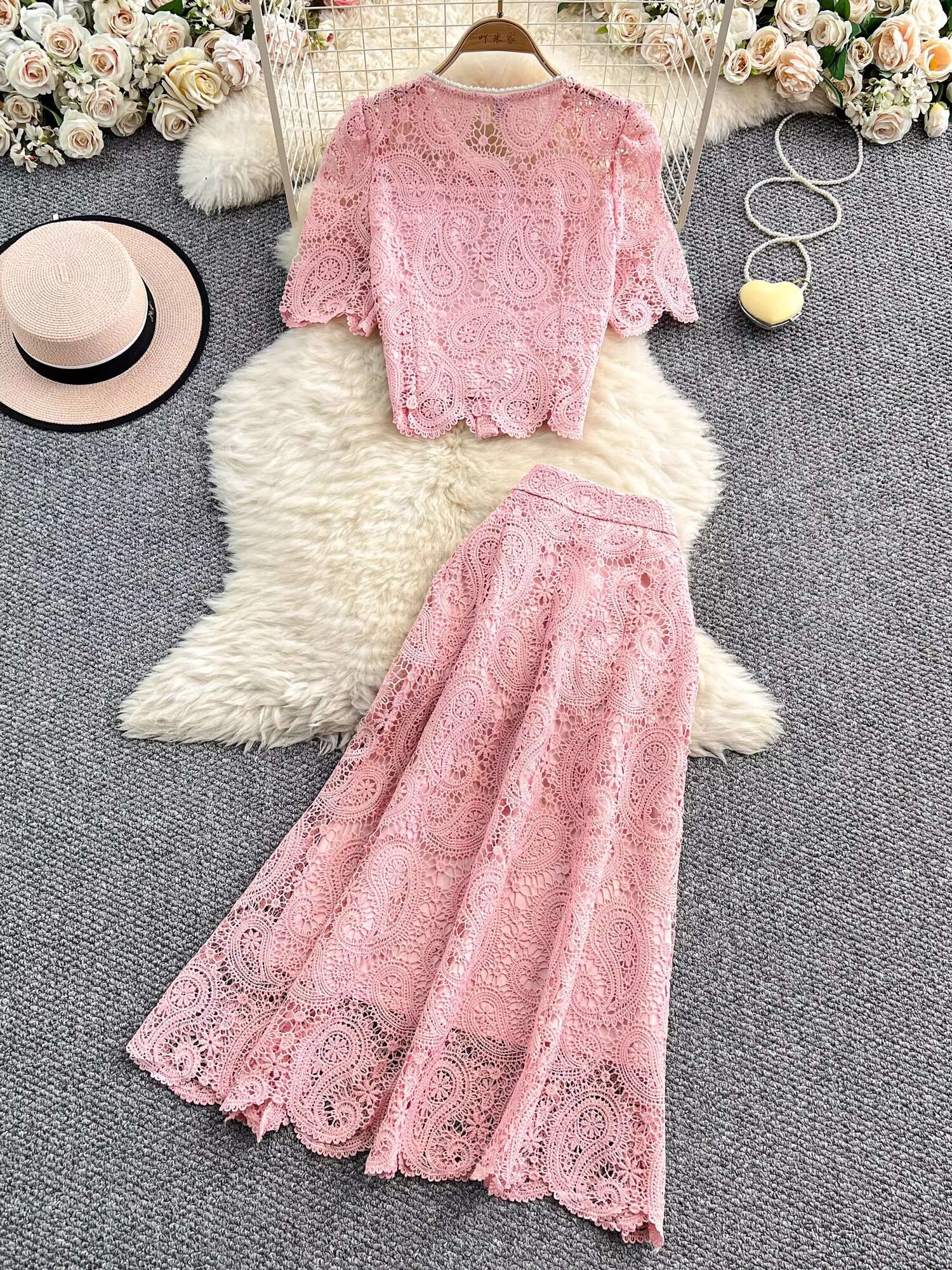 Elegant Pearl Long Dress Suits - огляд і ціна Embroidery In The Piece