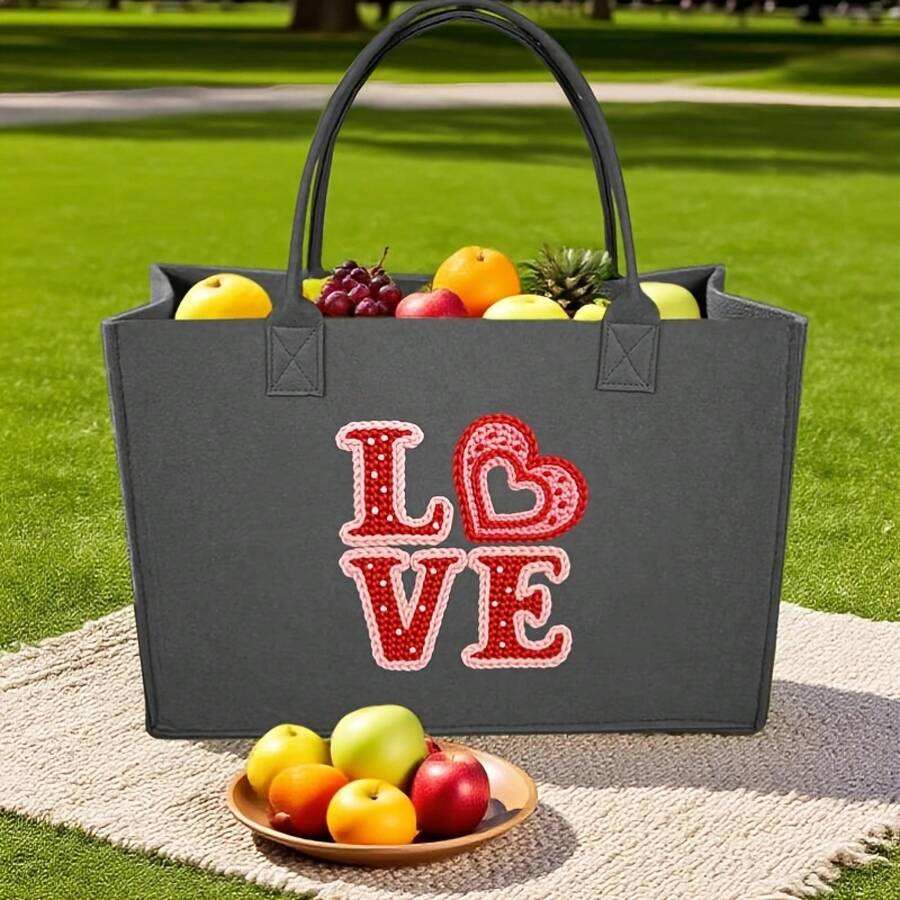 Womens Black Tote Bag With Emb - огляд і ціна Embroidery Love