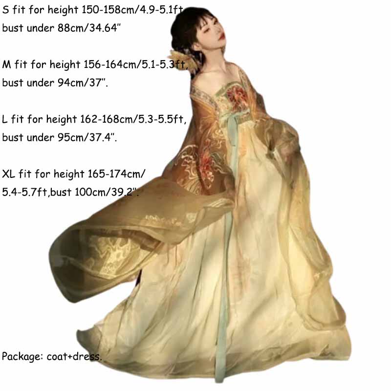 Women's Traditional Chinese Ha - огляд і ціна Embroidery Yellow Dress