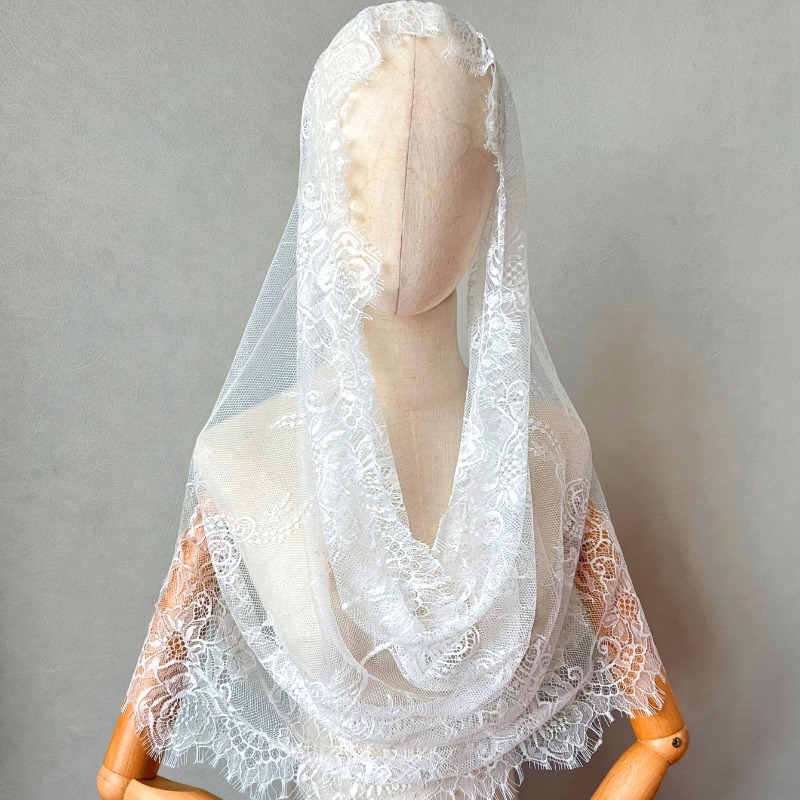 New Elegant Lace Scarf Hollow  - огляд і ціна Embroidery Veil