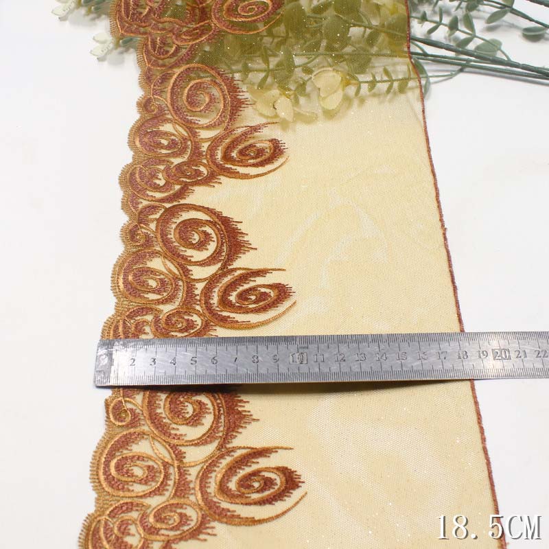 28Yards Embroidery Lace Fabric - огляд і ціна Embroidery Yellow Dress