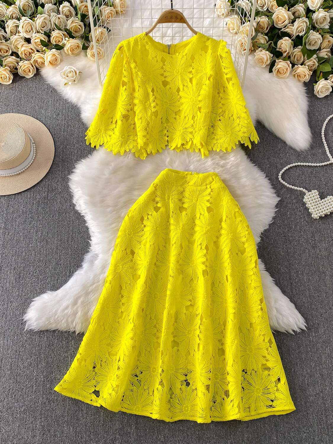Elegant 2 Piece Set Women Summ - огляд і ціна Embroidery In The Piece