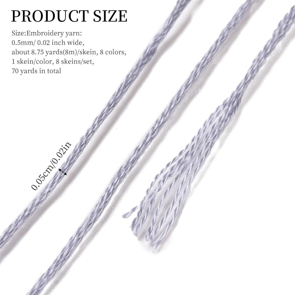8 Skeins 70 Yards Grey Friends - огляд і ціна Embroidery Gradient