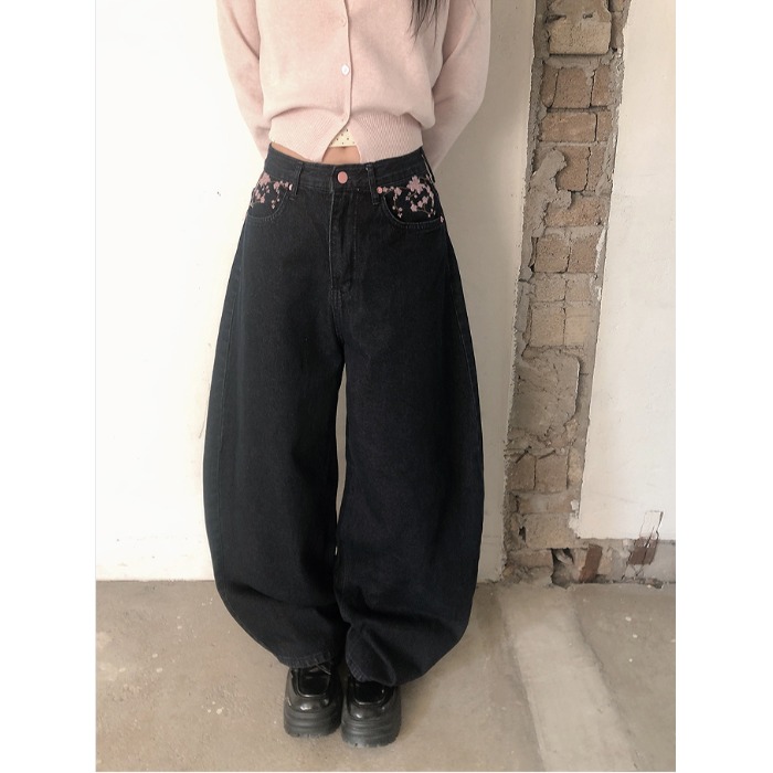 High Waist Sakura Embroidery W - огляд і ціна Embroidery Jeans Sakura