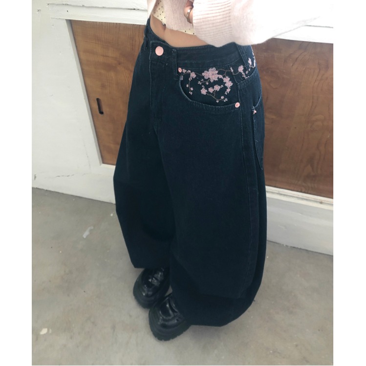 High Waist Sakura Embroidery W - огляд і ціна Embroidery Jeans Sakura
