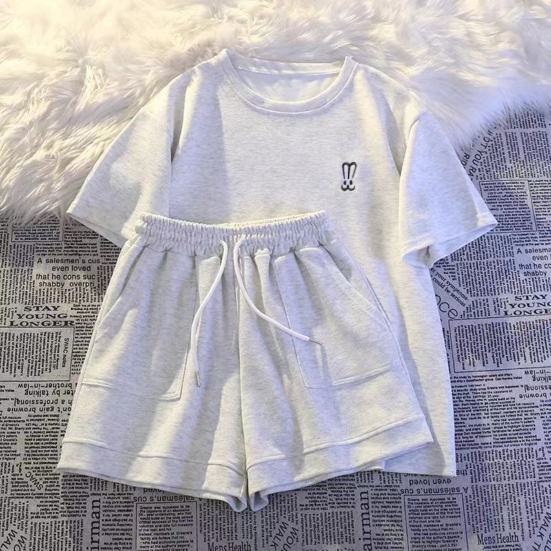 Women Short Sleeve Shorts Spor - огляд і ціна Embroidery On Shirt