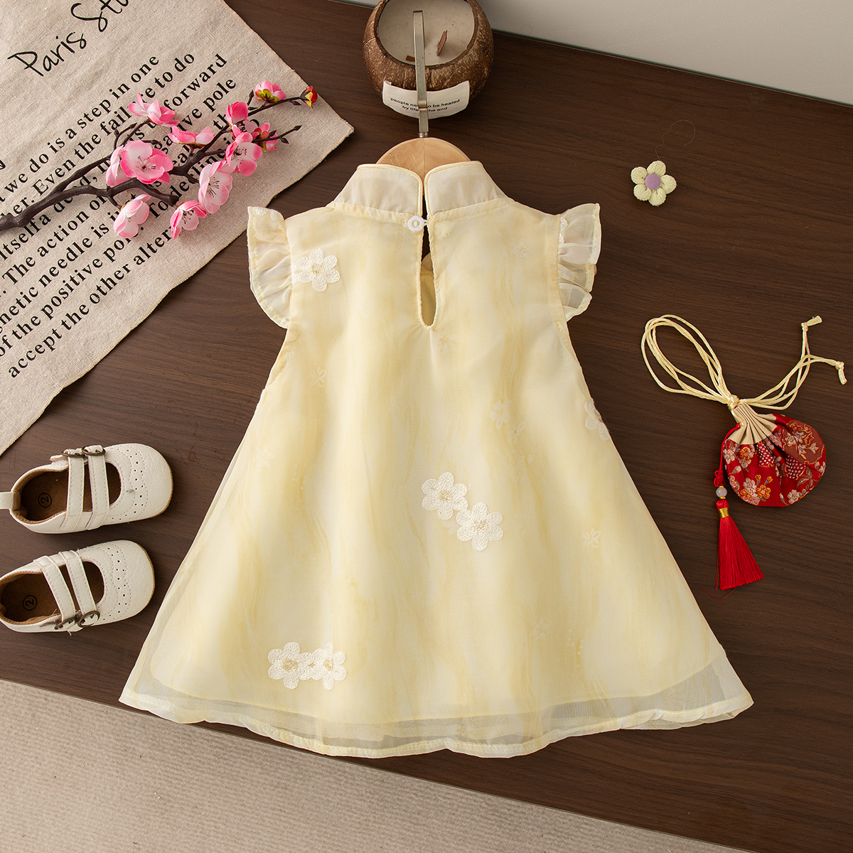 Summer New Baby Girl Yellow Dr - огляд і ціна Embroidery Yellow Dress