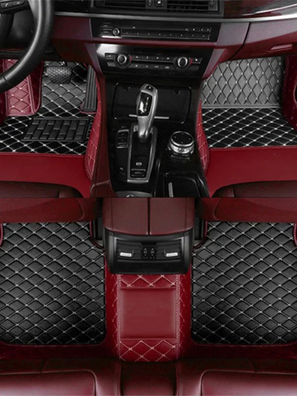 Car Floor Mats Leather Embroid - огляд і ціна Embroidery Red