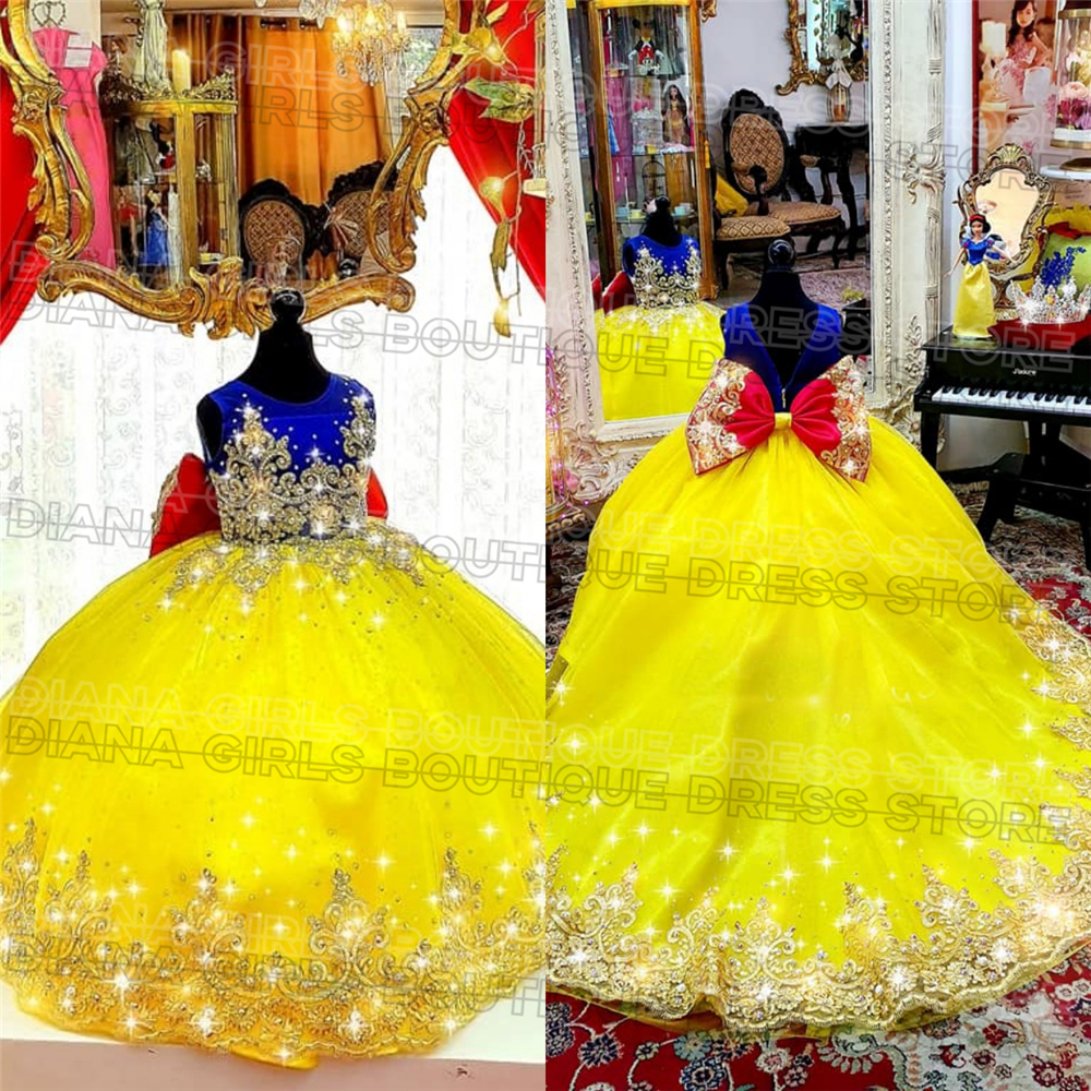 Gorgeous Yellow Flower Girl Dr - огляд і ціна Embroidery Yellow Dress