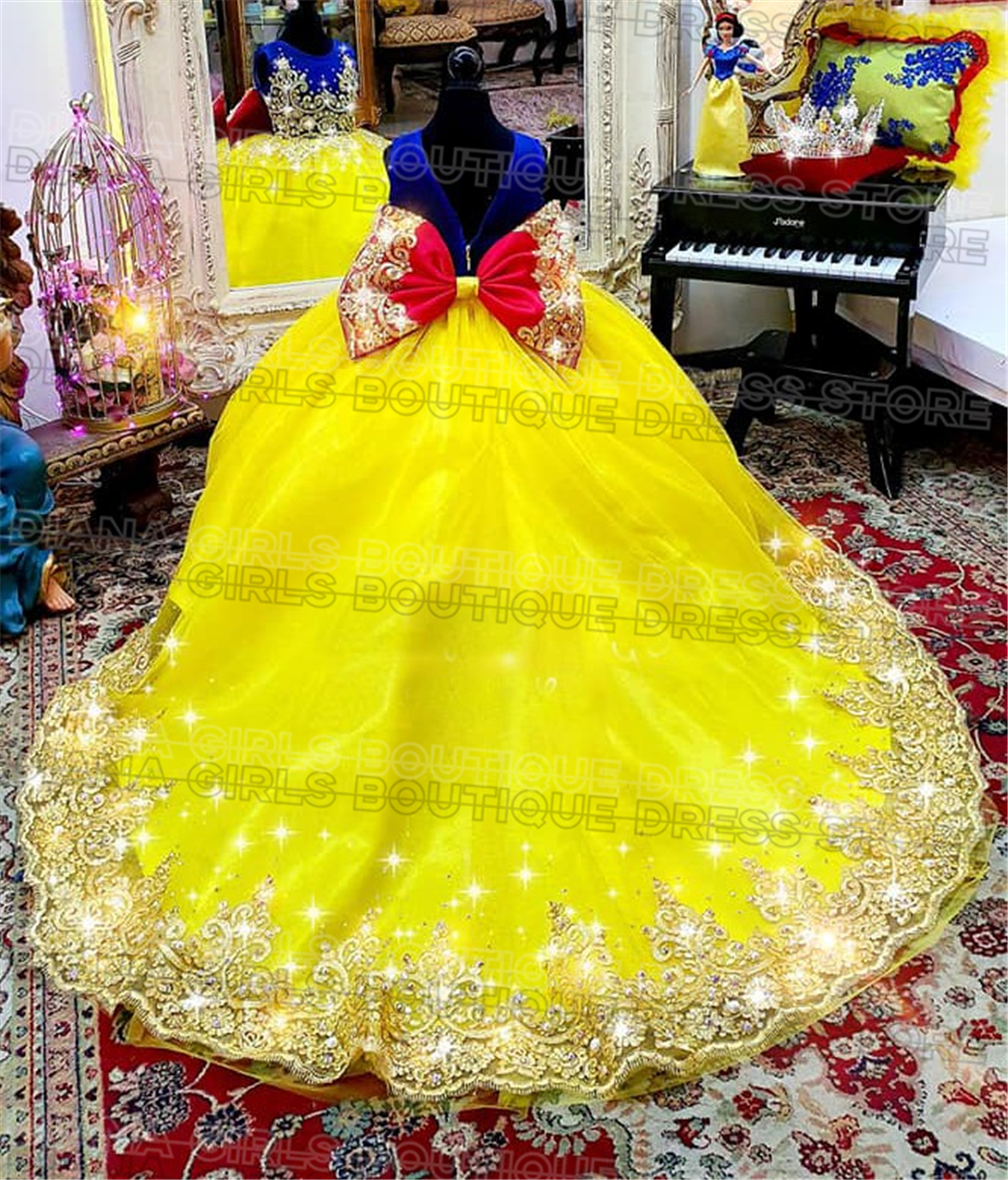 Gorgeous Yellow Flower Girl Dr - огляд і ціна Embroidery Yellow Dress