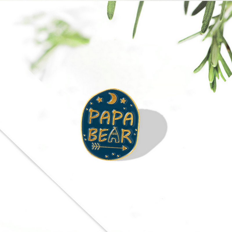 Mama Papa Bear Enamel Pins Cus - огляд і ціна Embroidery Love