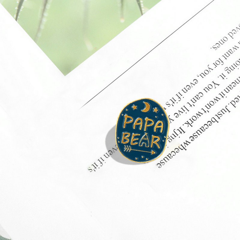 Mama Papa Bear Enamel Pins Cus - огляд і ціна Embroidery Love
