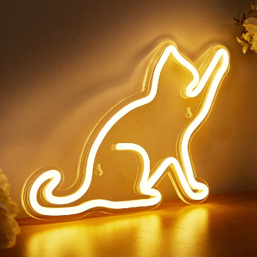 Anime Cat & Moon Neon Sign for - огляд і ціна Embroidery Studio