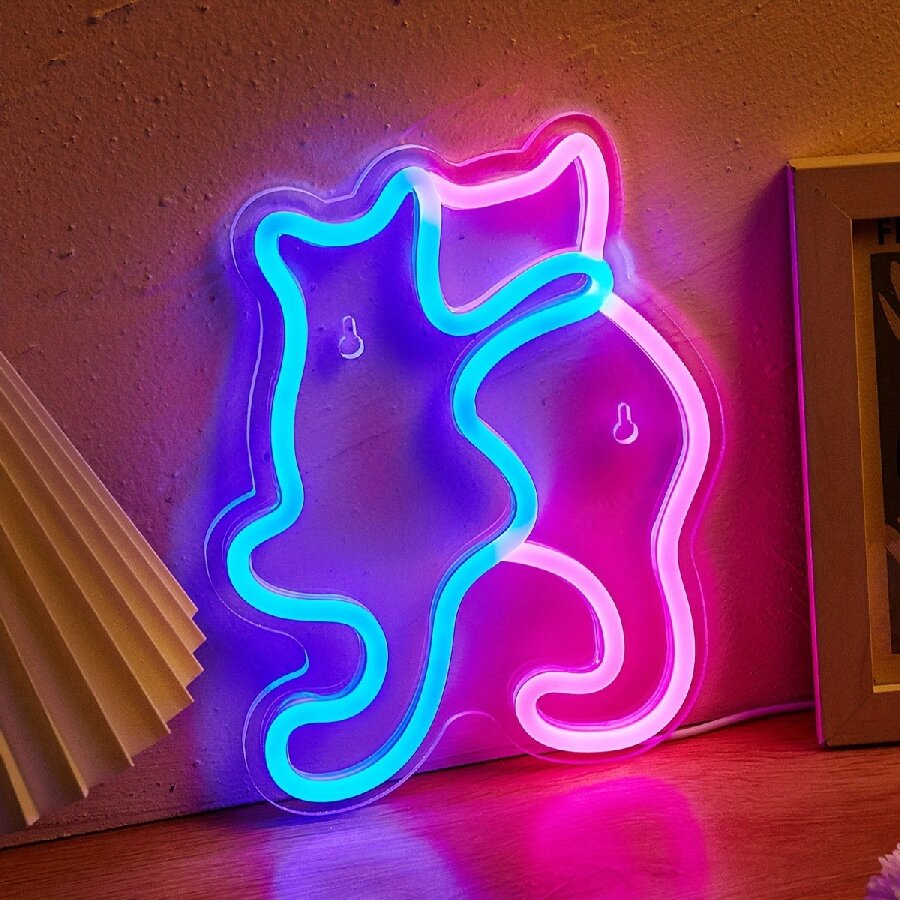 Anime Cat & Moon Neon Sign for - огляд і ціна Embroidery Studio