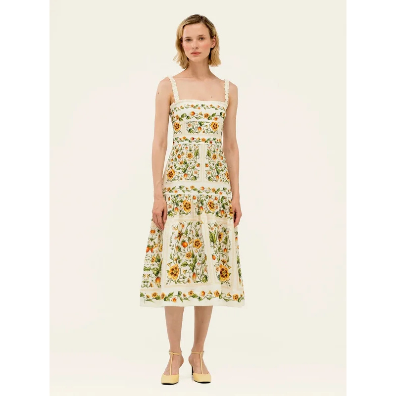 2026 Women Yellow Floral Embro - огляд і ціна Embroidery Yellow Dress