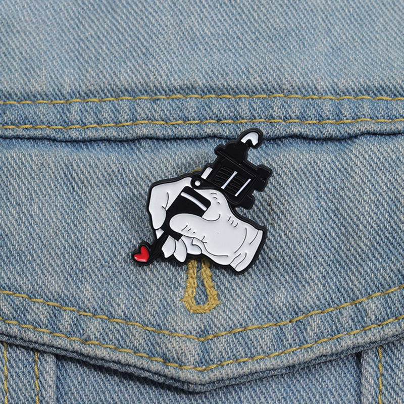 Love Heart Tattoo Enamel Pins  - огляд і ціна Embroidery Love