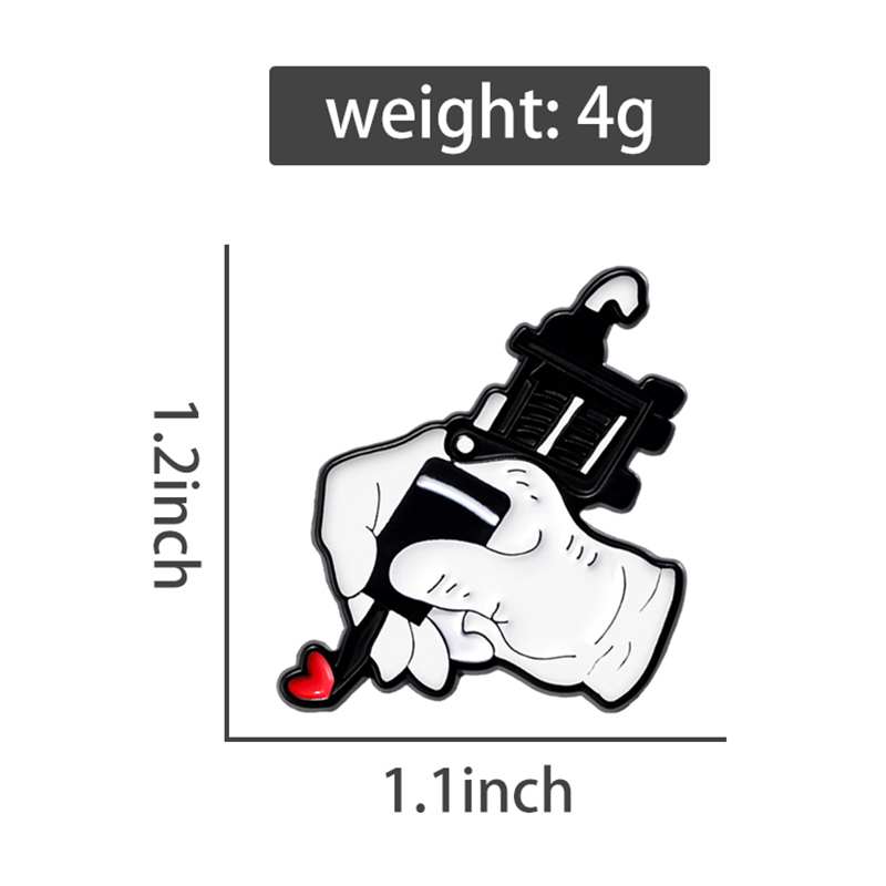 Love Heart Tattoo Enamel Pins  - огляд і ціна Embroidery Love