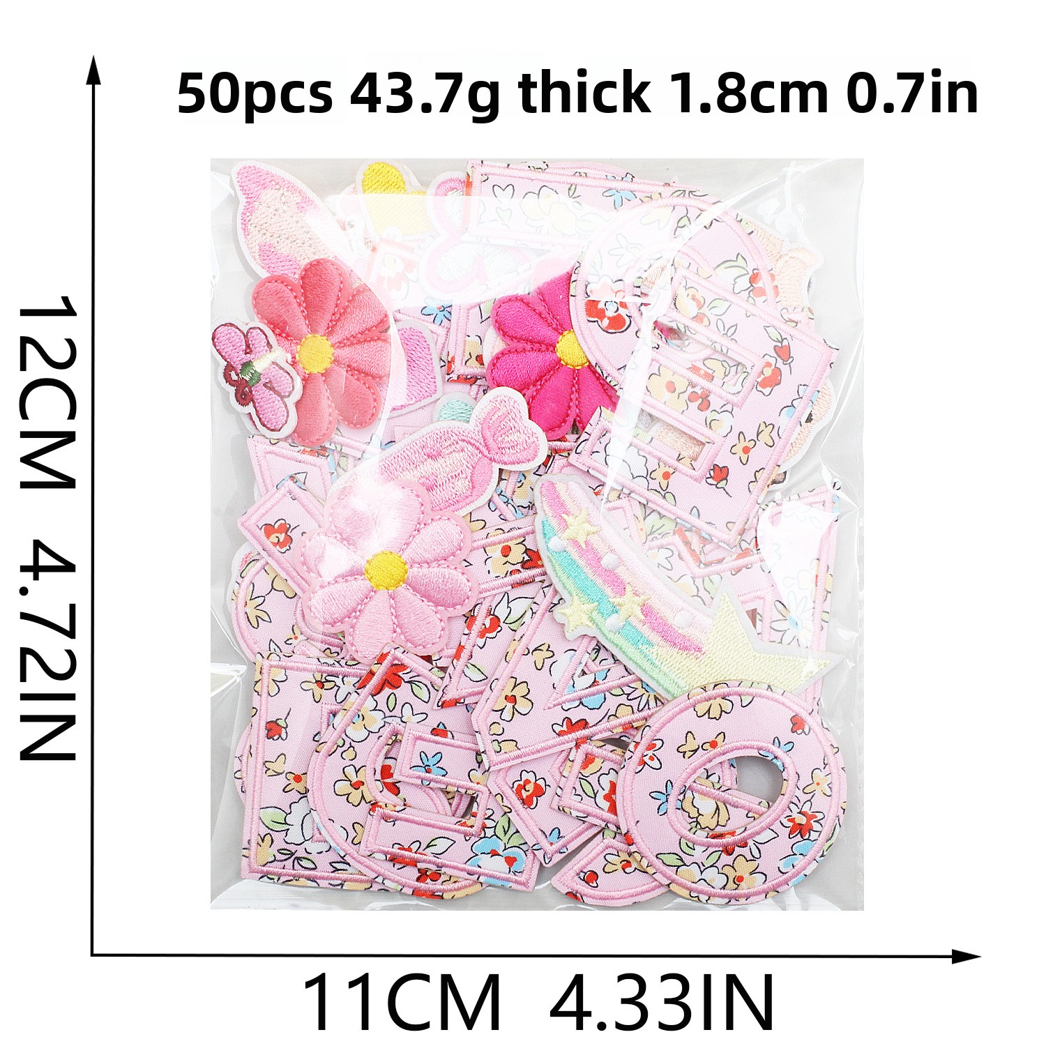 10PCS Pink Pattern Letter Embr - огляд і ціна Embroidery Alphabet Designs