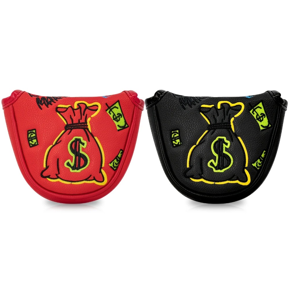 Golf Putter Cover | Half Round - огляд і ціна Embroidery Red