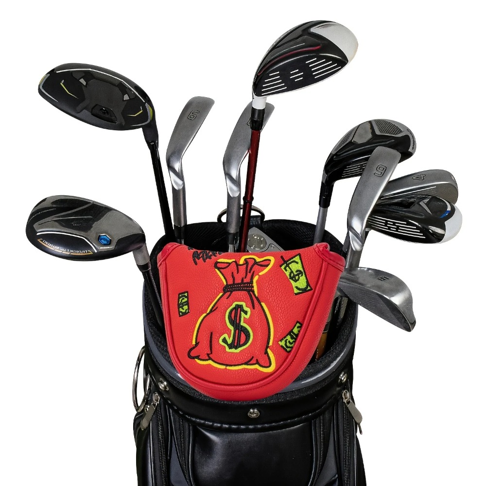 Golf Putter Cover | Half Round - огляд і ціна Embroidery Red