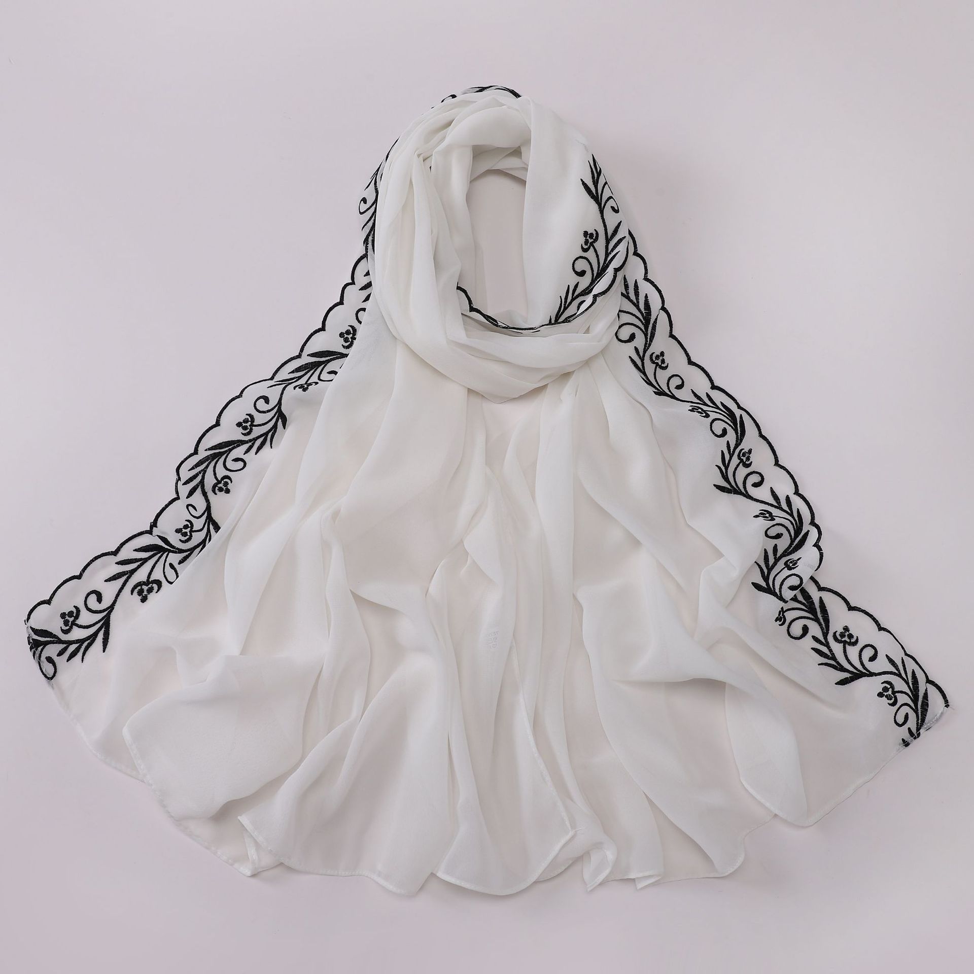 Malaysian Embroidery Chiffon H - огляд і ціна Embroidery Veil