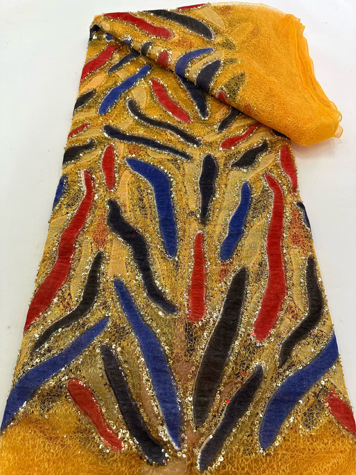 Latest African Sequins Lace Fa - огляд і ціна Embroidery Gradient