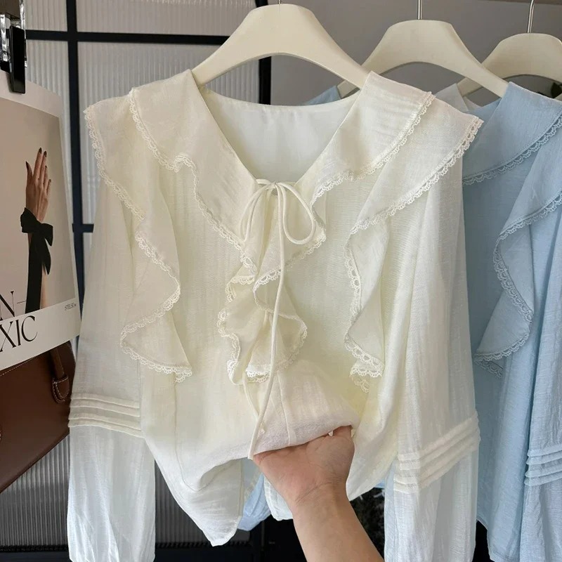 French V-Neck Chic Long Sleeve - огляд і ціна Embroidery A