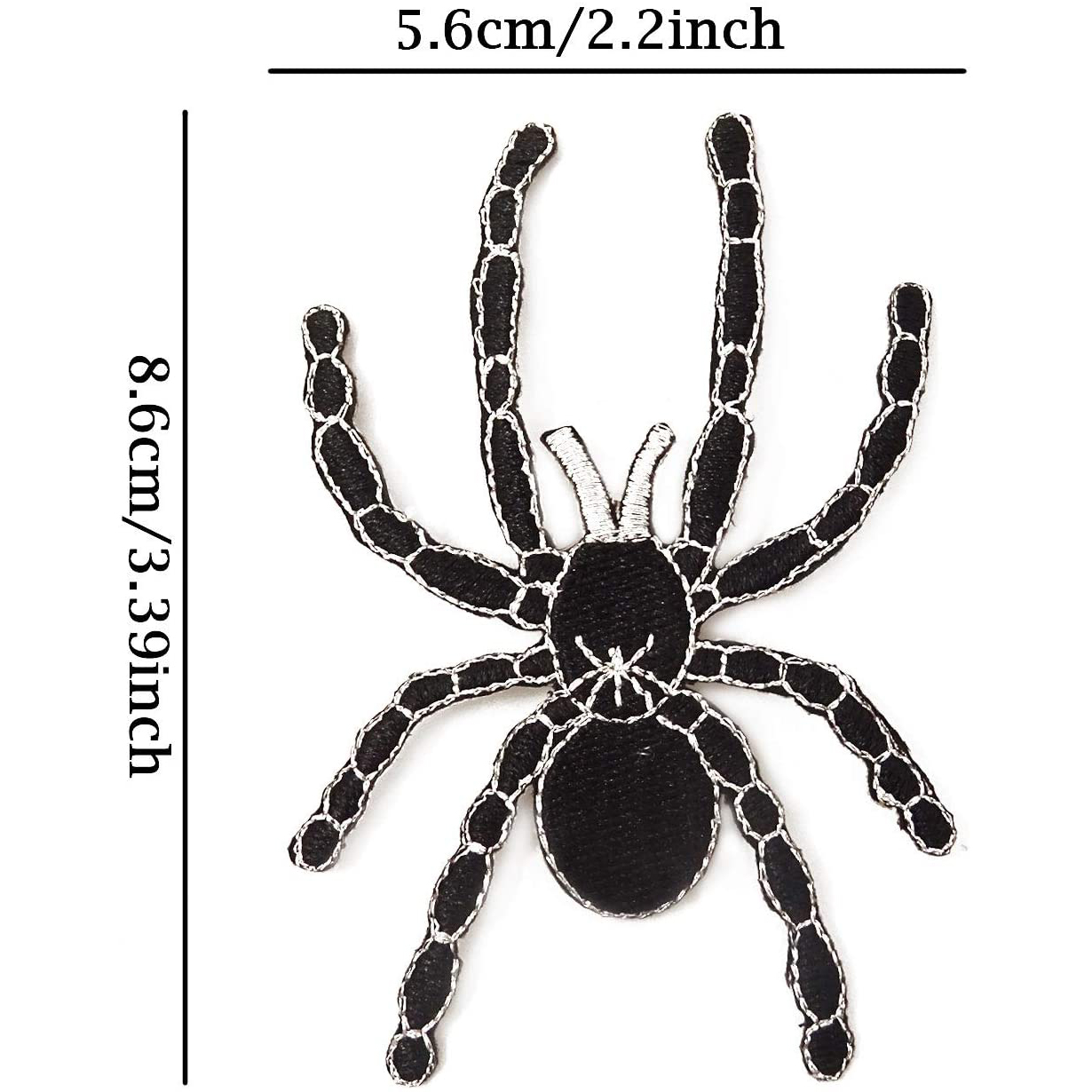1 Pair Black Spider  Embroider - огляд і ціна Embroidery On Black Shirt