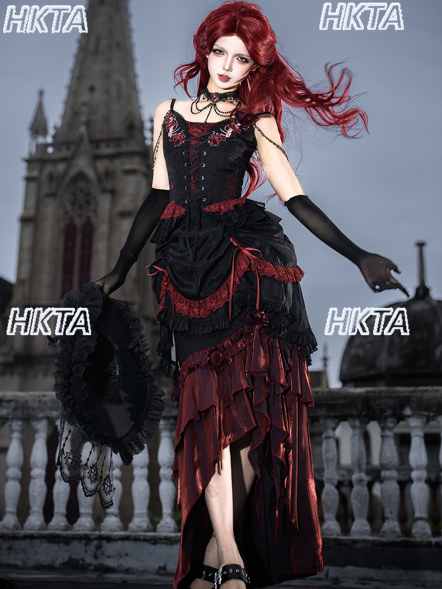 Elegant Vintage Dark Goth Subc - огляд і ціна Embroidery Red