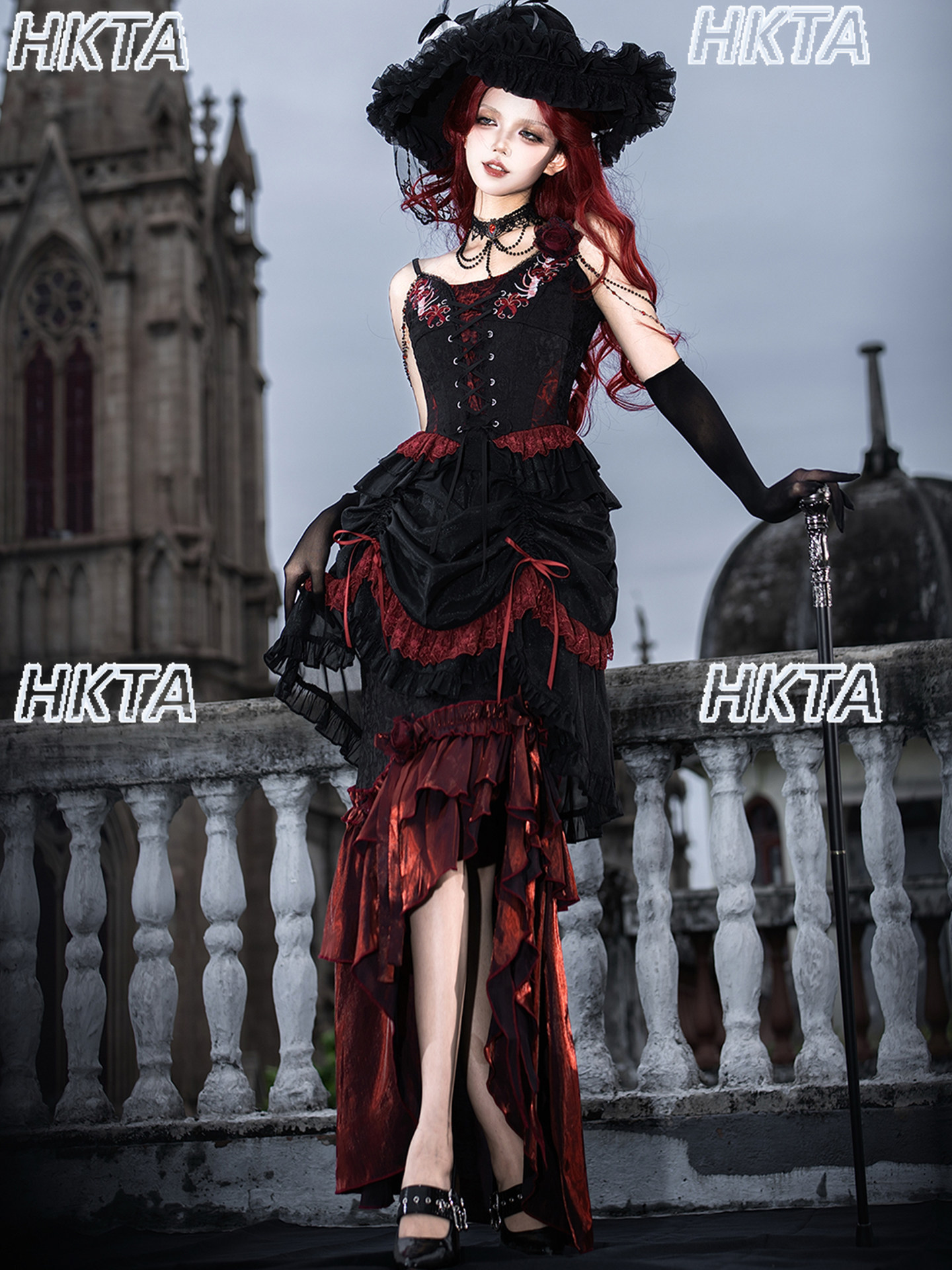 Elegant Vintage Dark Goth Subc - огляд і ціна Embroidery Red