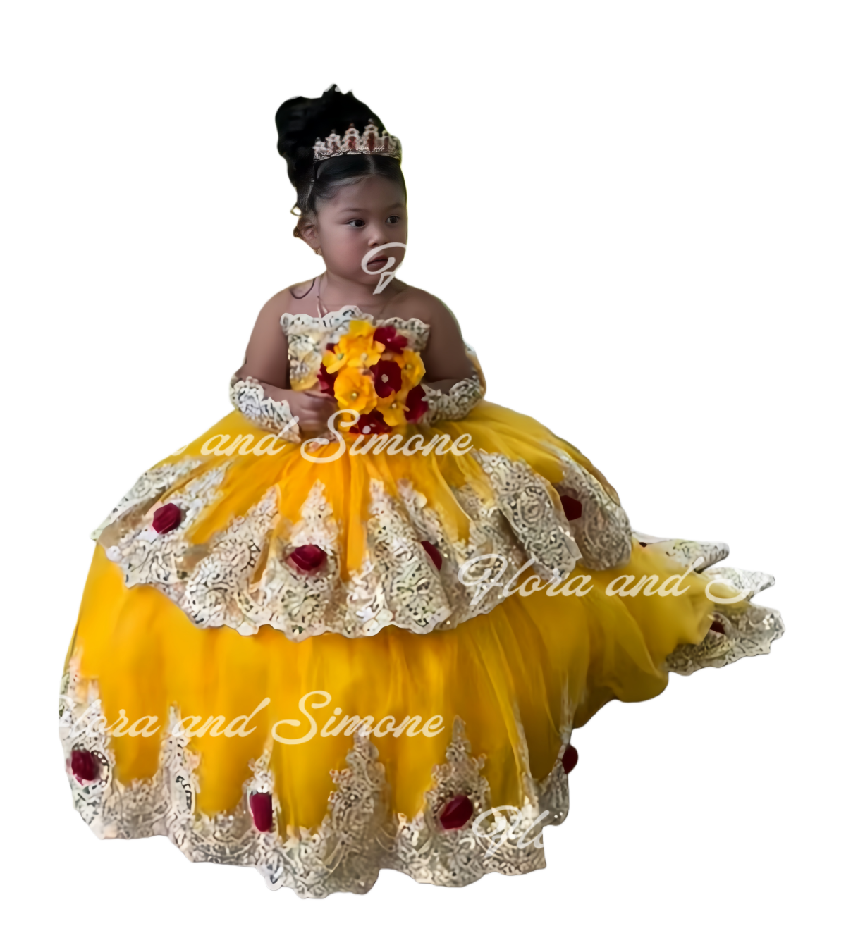 Yellow Flower Girl Dress For W - огляд і ціна Embroidery Yellow Dress