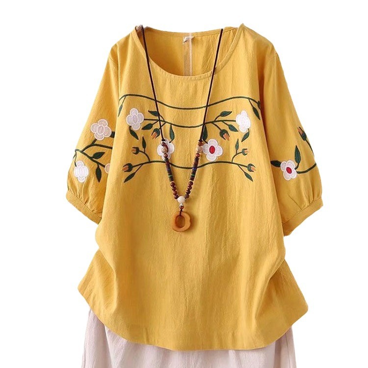 Plus-size Women's Spring and S - огляд і ціна Embroidery On Shirt
